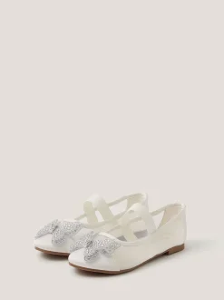 Monsoon Natural Butterfly Mesh Ballet Flats