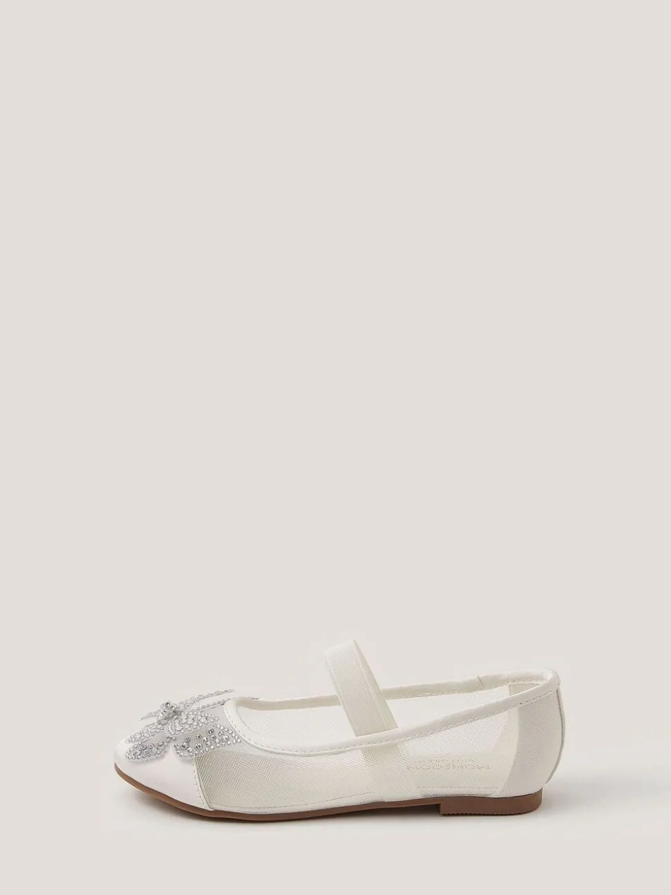 Monsoon Natural Butterfly Mesh Ballet Flats