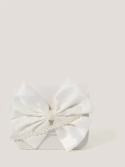 Monsoon Natural Large Bow Bridesmaid Mini Bag
