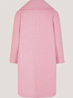 Monsoon Pink Bow Collar Coat