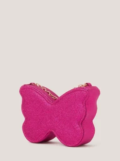 Monsoon Pink Butterfly Embellished Bag