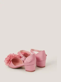 Monsoon Pink Corsage Satin Two Part Heels