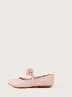 Monsoon Pink Corsage Strap Ballet Flats