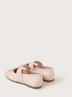Monsoon Pink Diamante Ballet Flats