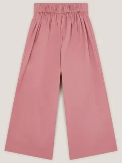 Monsoon Pink Floral Embroidered Scallop Trousers