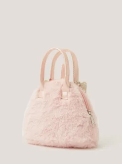 Monsoon Pink Fluffy Bow Unicorn Handbag