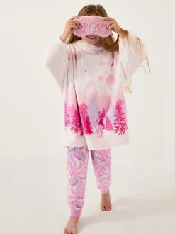 Monsoon Pink Forest Hoodie Pyjamas Top