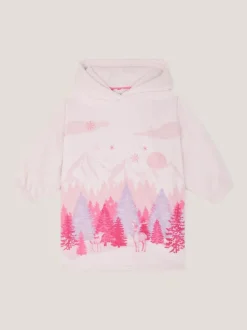 Monsoon Pink Forest Hoodie Pyjamas Top