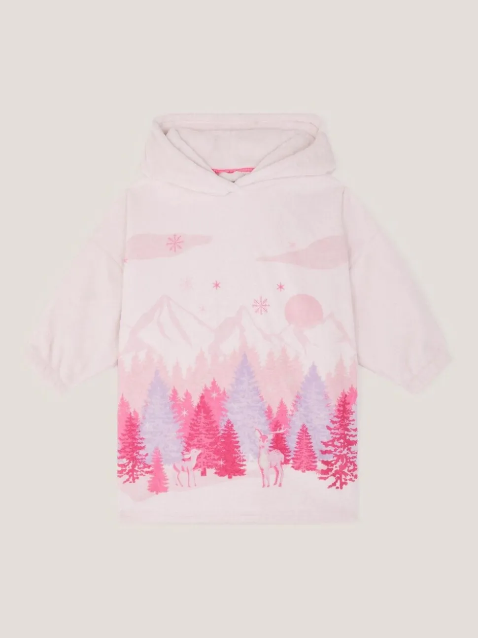 Monsoon Pink Forest Hoodie Pyjamas Top