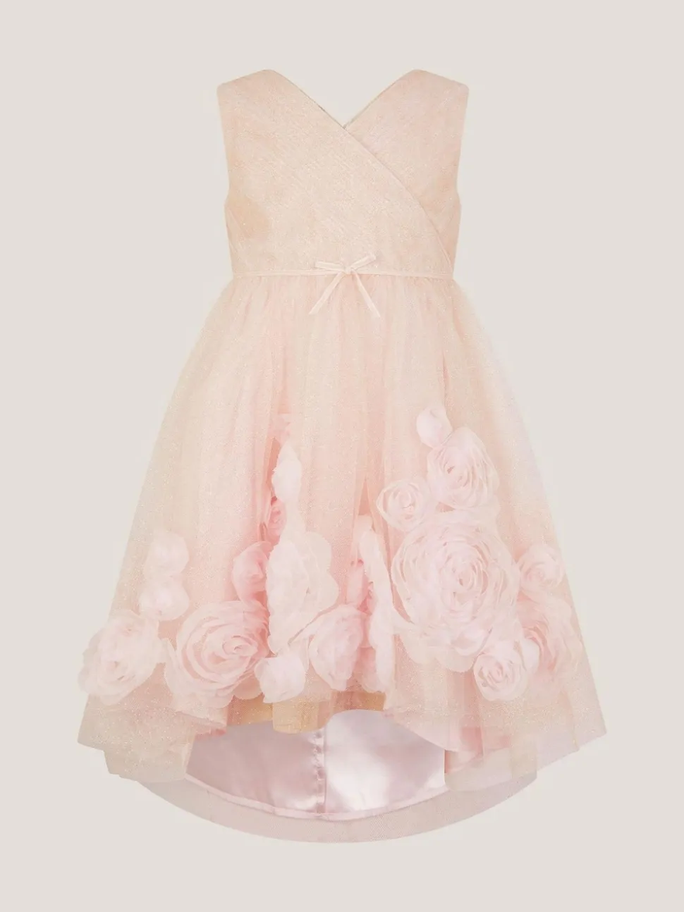 Monsoon Pink Glinda Appliqué Glitter Party Dress