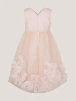 Monsoon Pink Glinda Appliqué Glitter Party Dress
