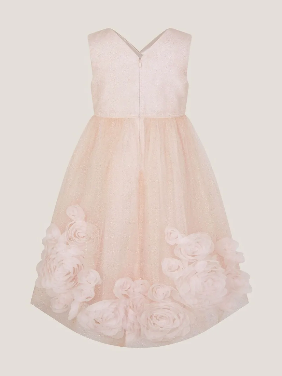 Monsoon Pink Glinda Appliqué Glitter Party Dress