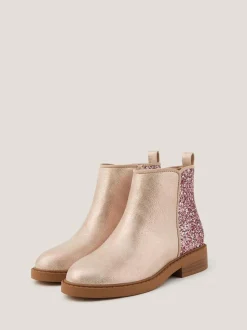 Monsoon Pink Glitter Ankle Boots