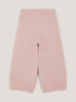 Monsoon Pink High Waist Cable Knit Trousers