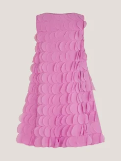Monsoon Pink Jazzy Scallop Frill Shift Dress