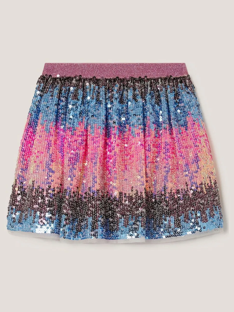 Monsoon Pink Ombré Sequin Skirt