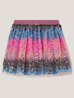 Monsoon Pink Ombré Sequin Skirt