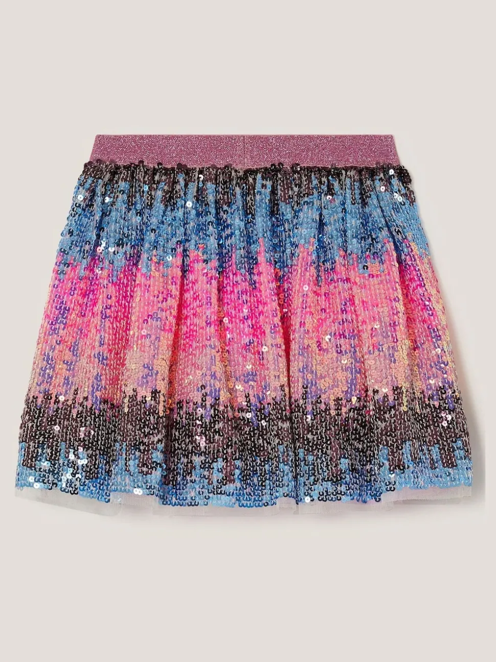 Monsoon Pink Ombré Sequin Skirt