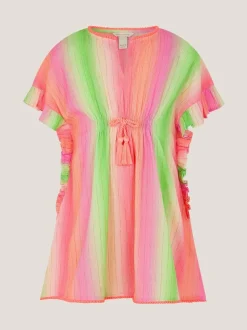 Monsoon Pink Ombré Stripe Kaftan