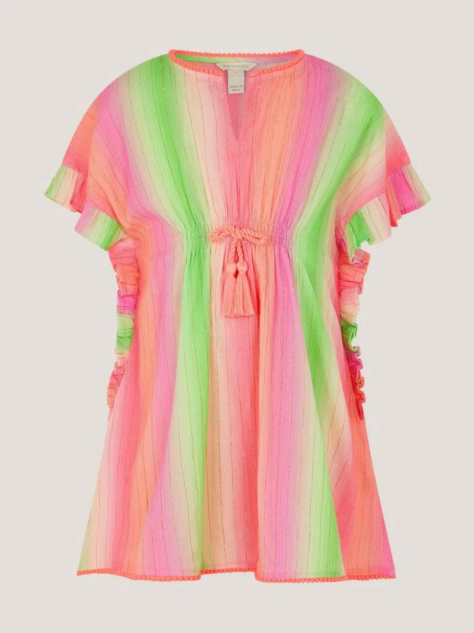 Monsoon Pink Ombré Stripe Kaftan
