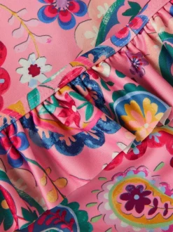 Monsoon Pink Paisley Print UPF50+ Long Sleeve Swim Set