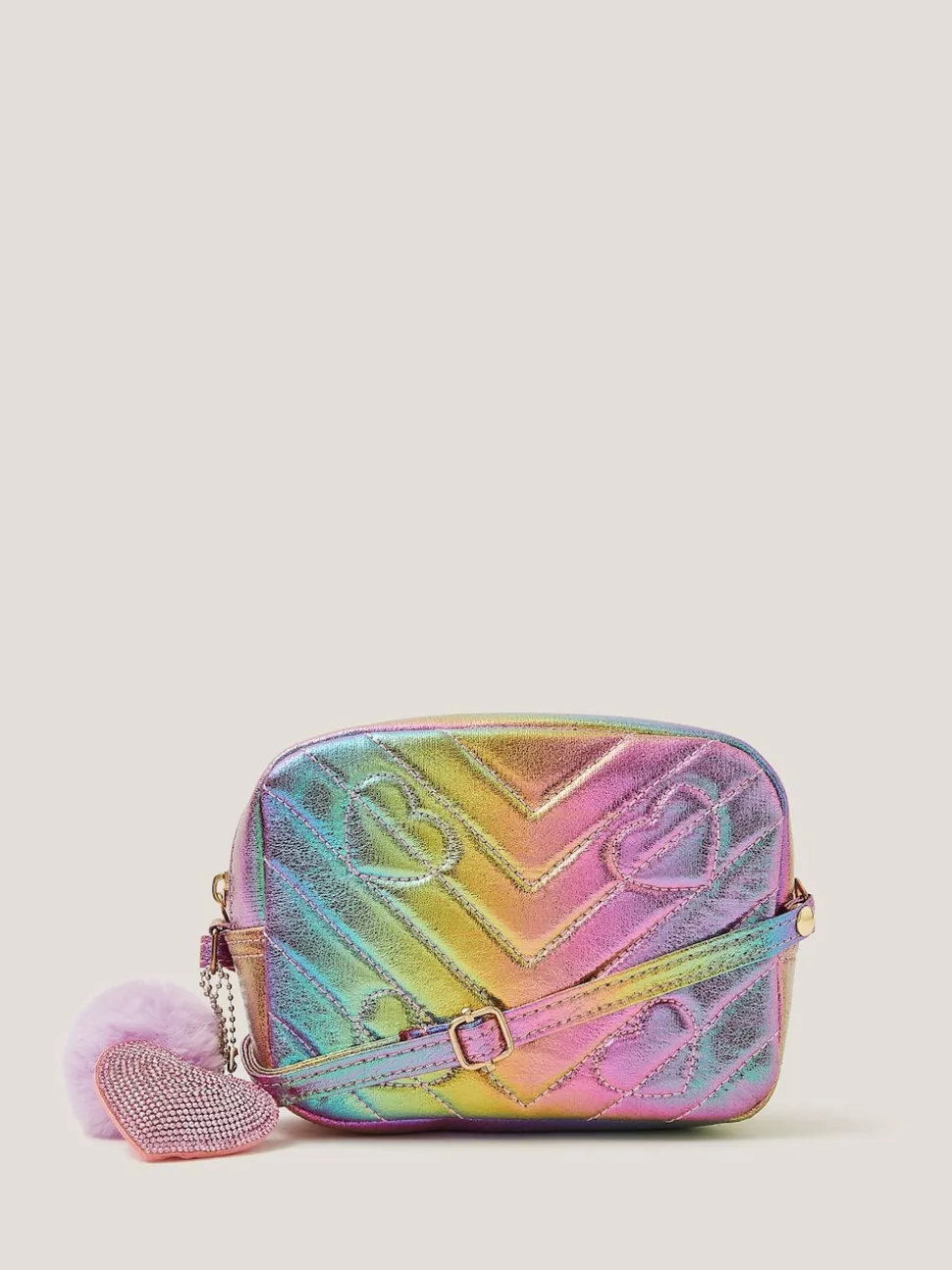 Monsoon Pink Quilted Rainbow Bag