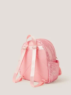 Monsoon Pink Shiny Heart Quilted Backpack
