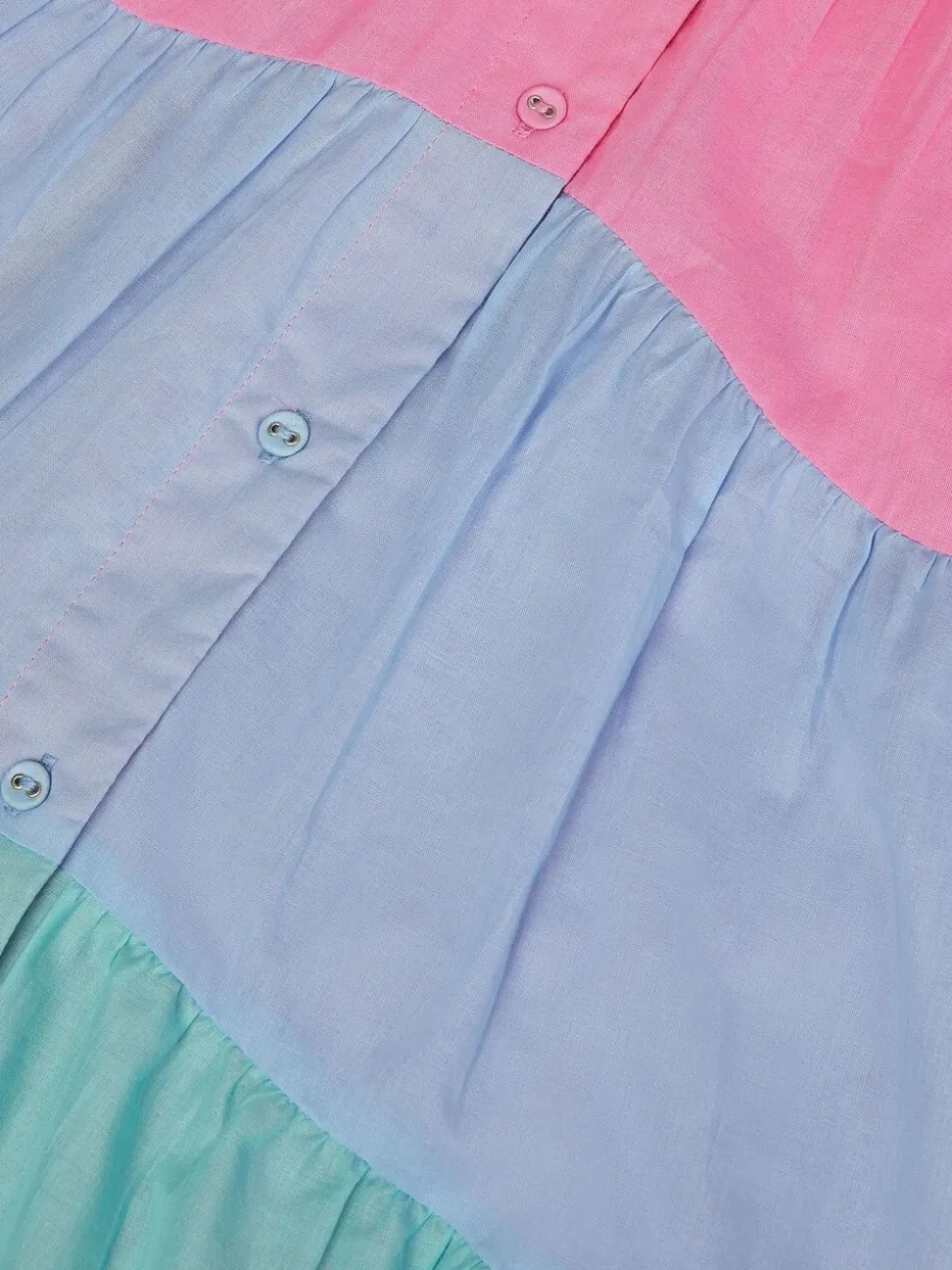 Monsoon Pink Strappy Colour Block Sun Dress