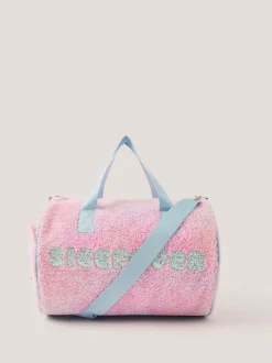 Monsoon Pink Unicorn Borg Sleepover Duffle Bag