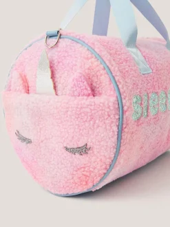 Monsoon Pink Unicorn Borg Sleepover Duffle Bag