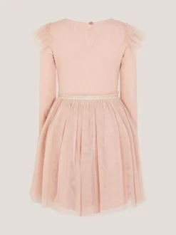 Monsoon Pink Unicorn Embellished Disco Dress