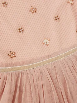 Monsoon Pink Unicorn Embellished Disco Dress