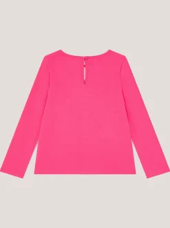 Monsoon Purple Bow Appliqué Long Sleeve Top