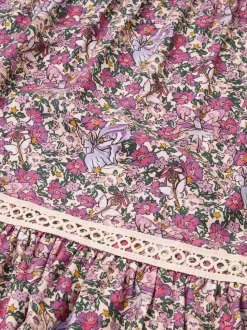 Monsoon Purple Fairy Floral Long Sleeve Dress