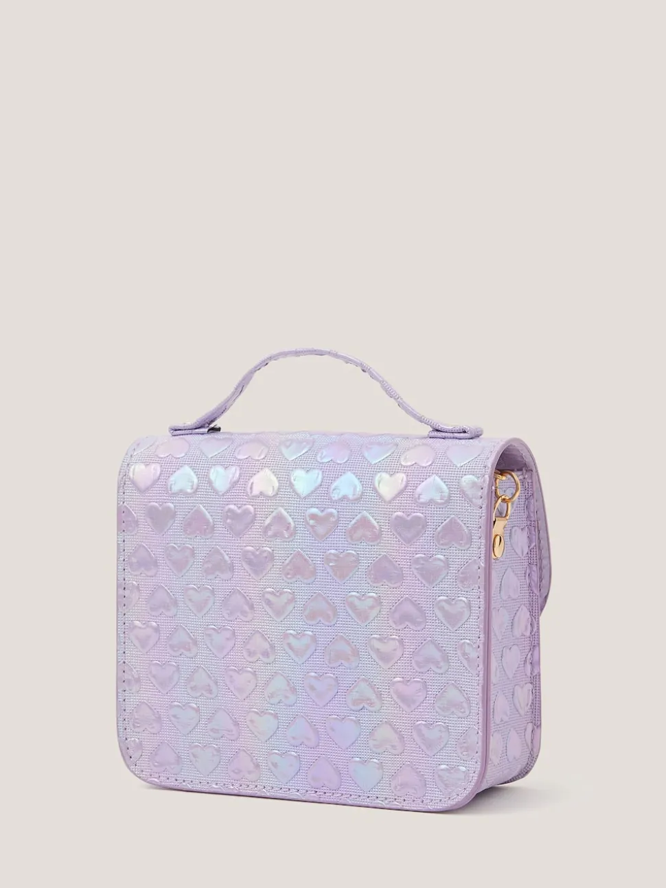 Monsoon Purple Rainbow Heart Satchel Bag