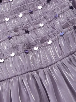 Monsoon Purple Sequin Organza Party Dress