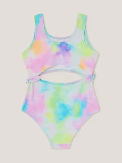 Monsoon Purple Tie Dye Cut Out Swimsuit