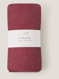Monsoon Red 2-Pack Glitter Tights
