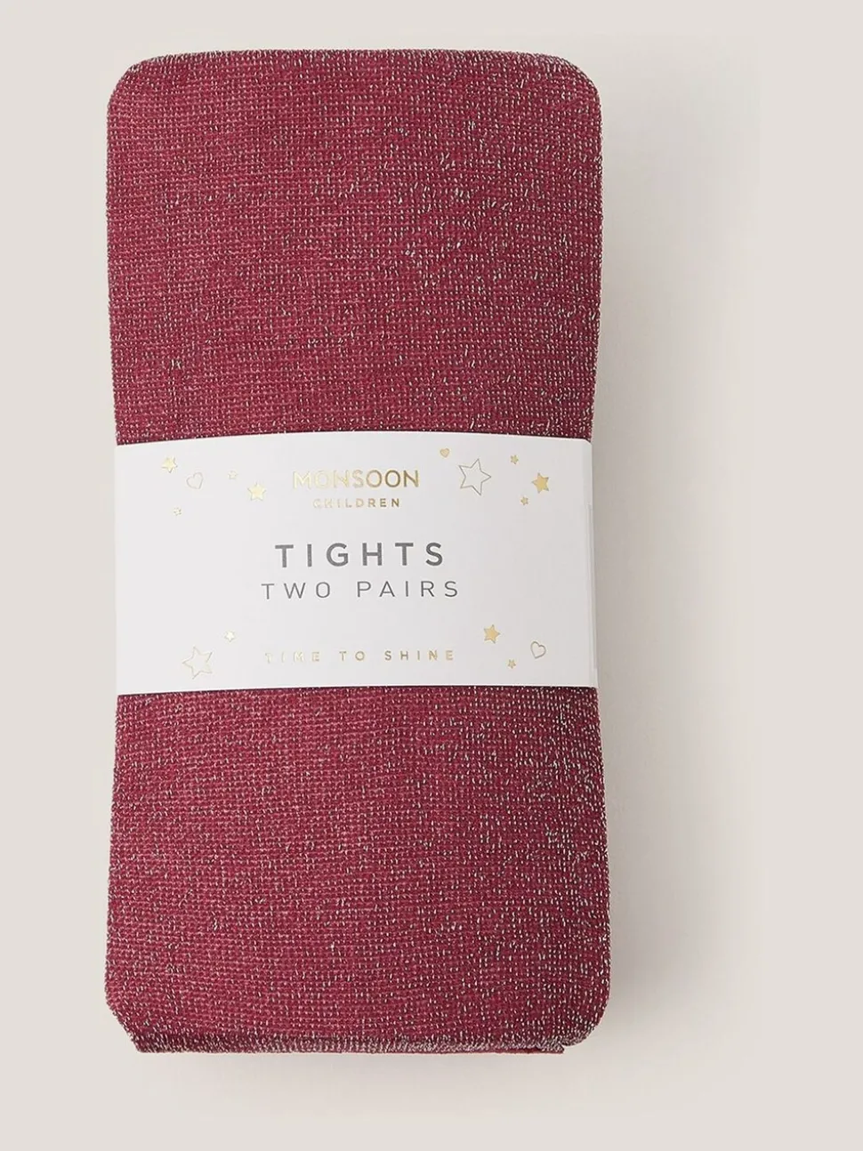 Monsoon Red 2-Pack Glitter Tights
