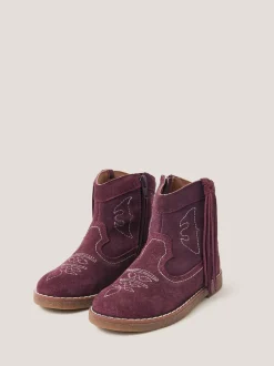 Monsoon Red Suede Cowboy Boots