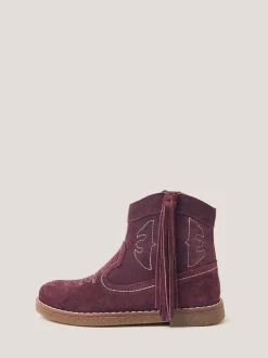 Monsoon Red Suede Cowboy Boots