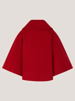 Monsoon Red Velvet Bow Cape