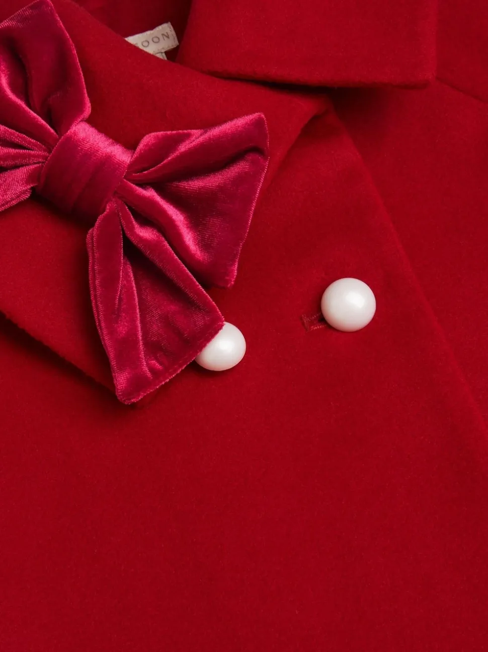 Monsoon Red Velvet Bow Cape