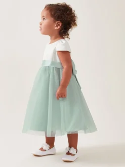 Monsoon Sage Tulle Baby Flower Girl Dress