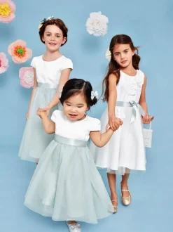 Monsoon Sage Tulle Baby Flower Girl Dress