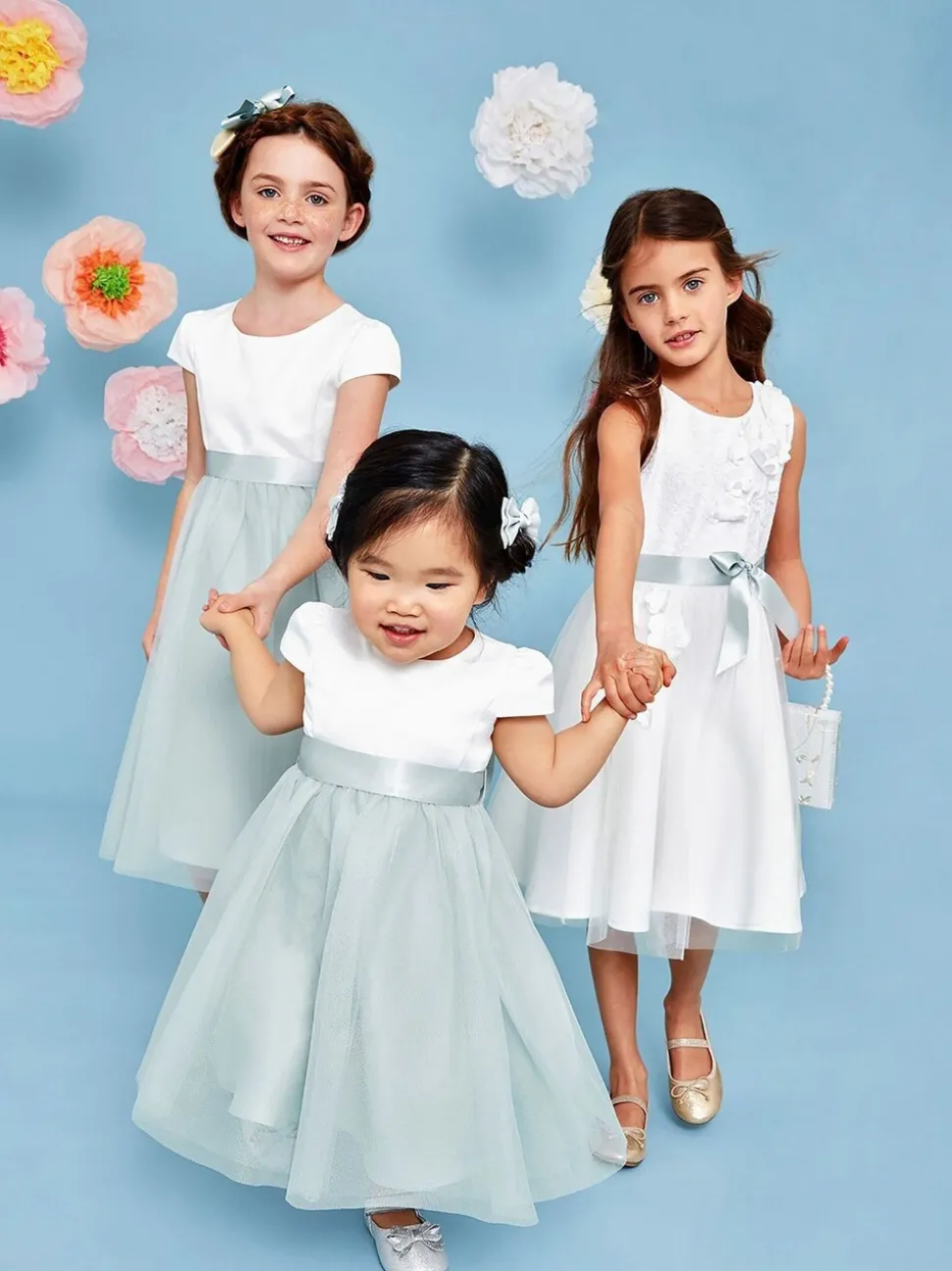 Monsoon Sage Tulle Baby Flower Girl Dress