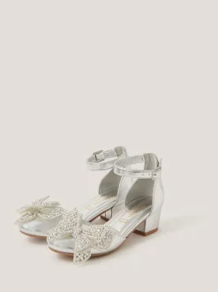 Monsoon Silver Butterfly Metallic Heels