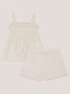 Monsoon White Baby Strawberry Top & Shorts Set