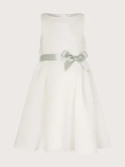 Monsoon White Molly Scuba Bridesmaid Dress
