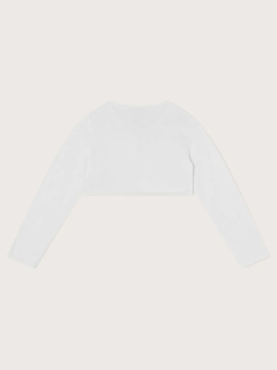 Monsoon White Niamh Pearl Embellished 100% Cotton Cardigan